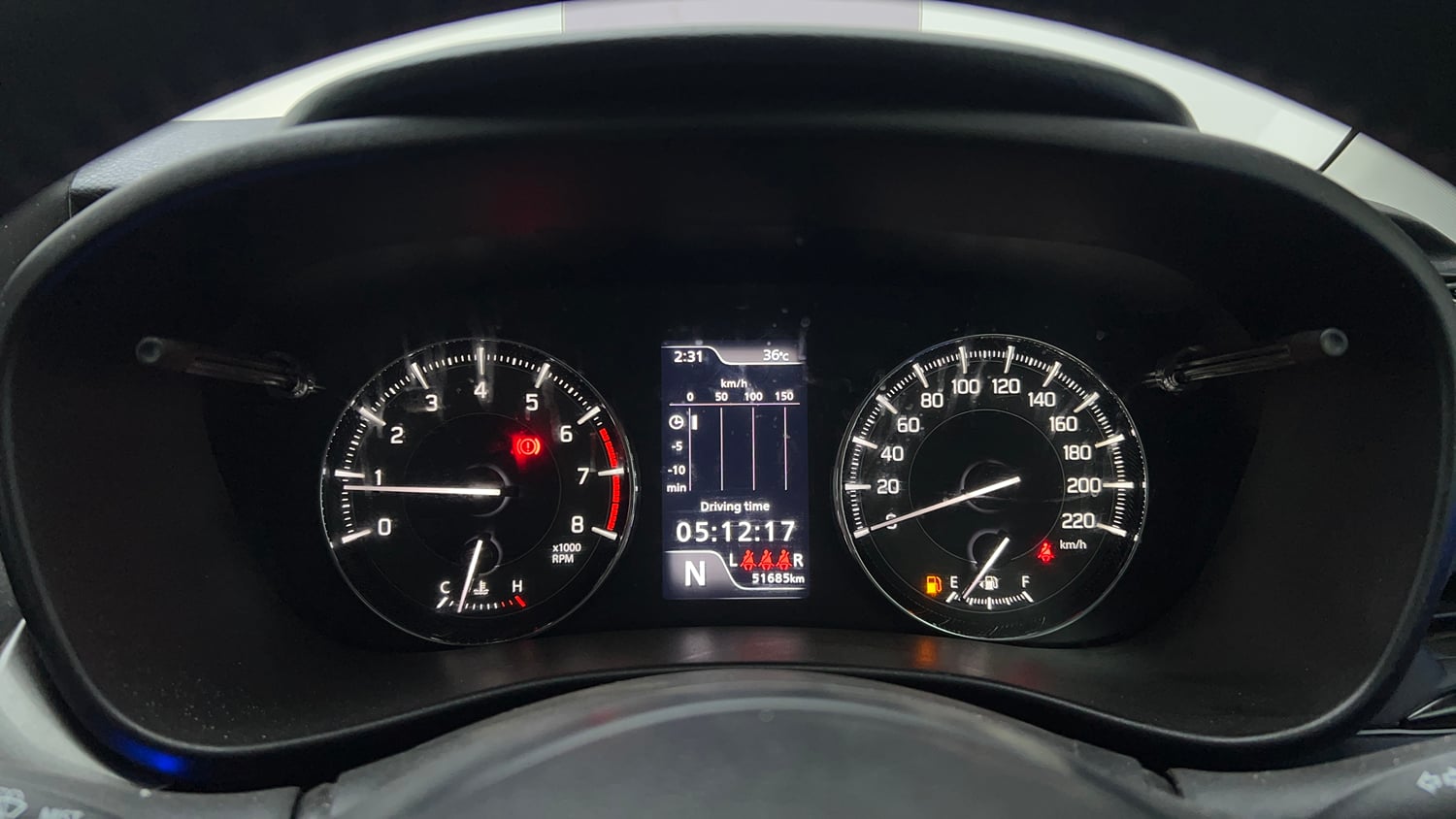 Used 2024 Maruti Suzuki Baleno Alpha AGS Petrol Automatic interior CLUSTERMETER VIEW