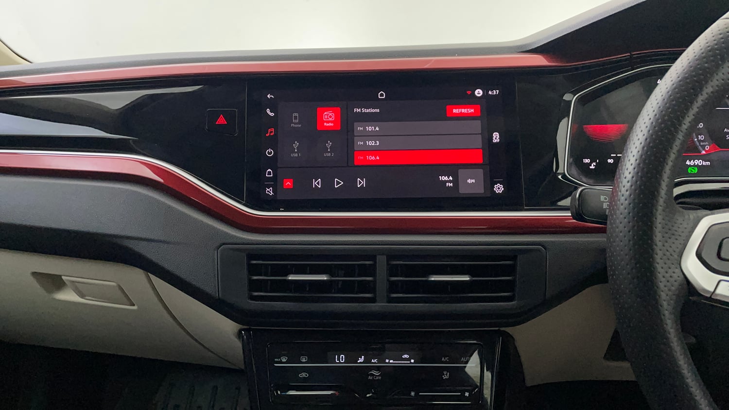 Used 2024 Volkswagen Virtus GT 1.5 TSI DSG Petrol Automatic interior MUSIC SYSTEM & AC CONTROL VIEW