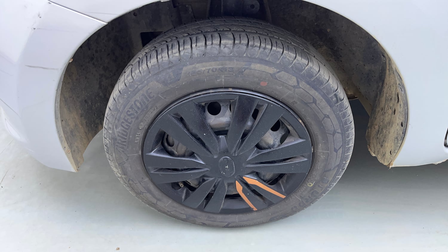 Used 2018 Datsun Go Plus T Petrol Manual tyres LEFT FRONT TYRE RIM VIEW
