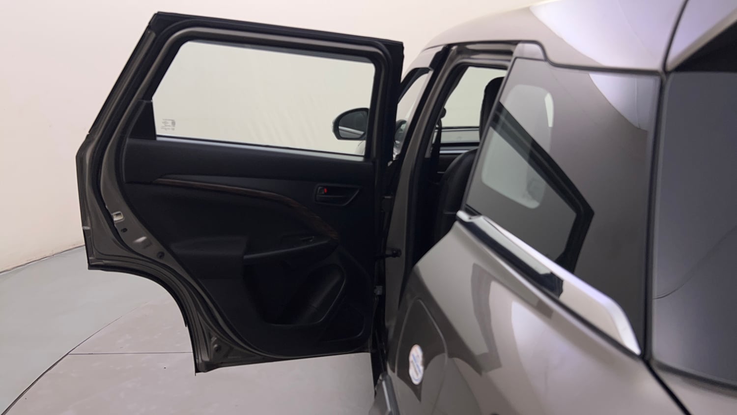 Used 2023 Maruti Suzuki Brezza Vxi AT Petrol Automatic interior LEFT REAR DOOR OPEN VIEW