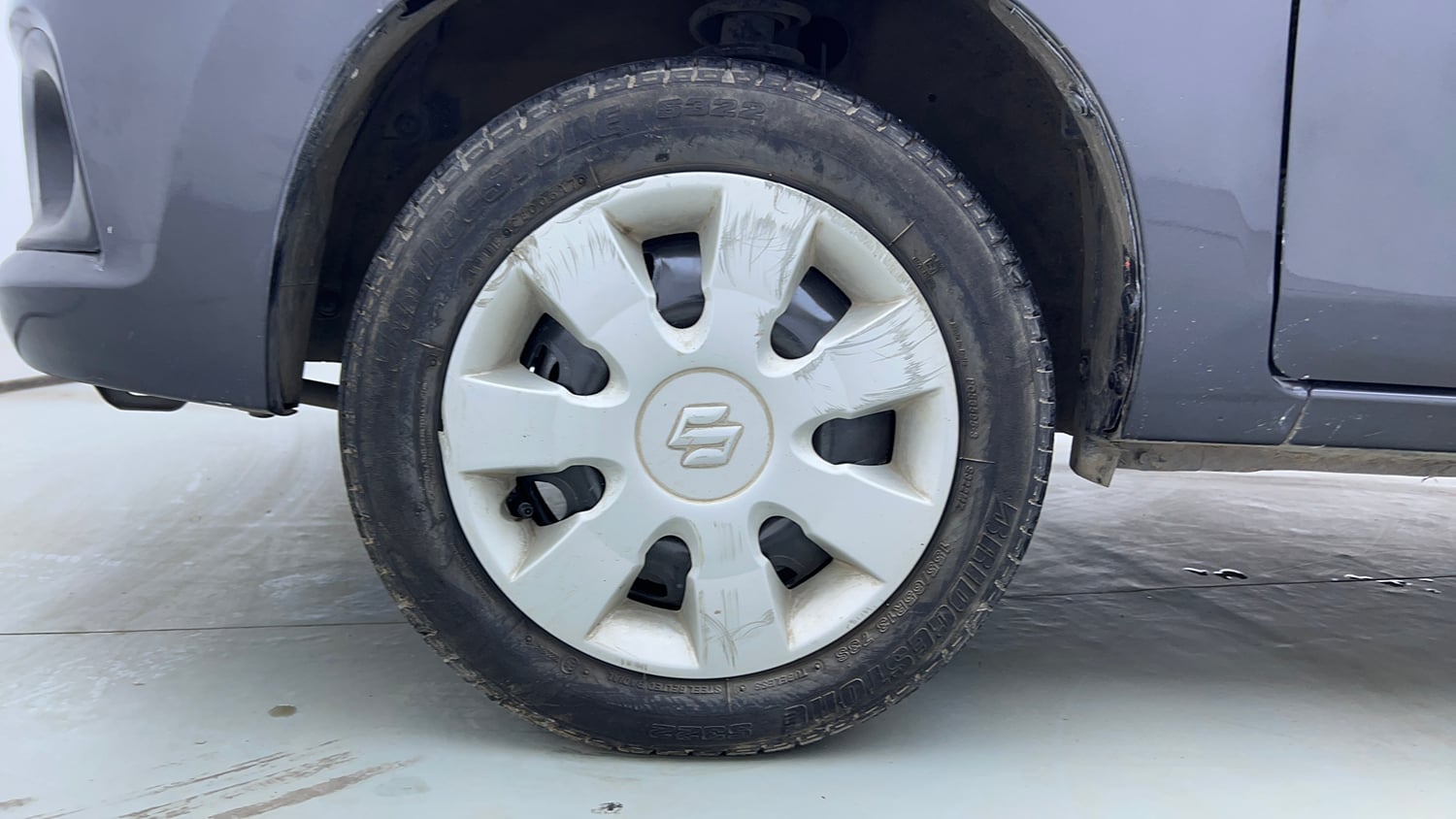 Used 2017 Maruti Suzuki Alto K10 VXi AMT Petrol Automatic tyres LEFT FRONT TYRE RIM VIEW