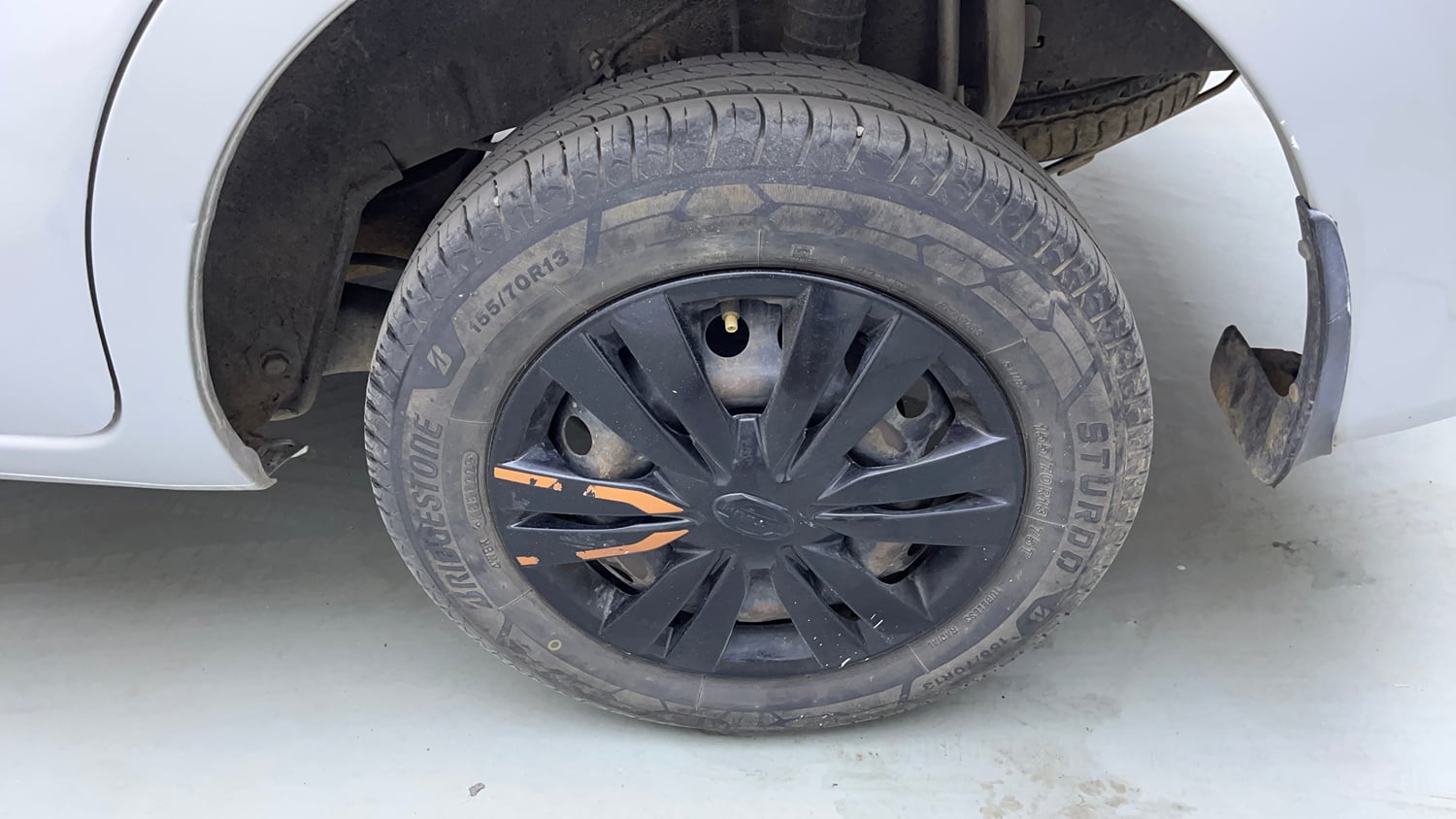 Used 2018 Datsun Go Plus T Petrol Manual tyres LEFT REAR TYRE RIM VIEW