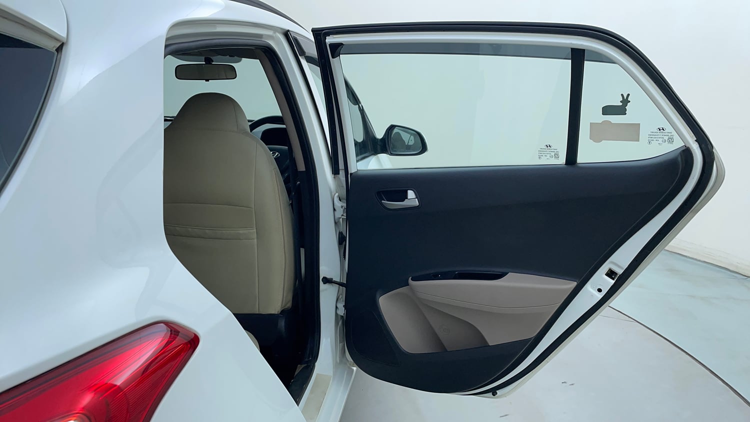 Used 2014 Hyundai Grand i10 Asta AT 1.2 Kappa VTVT Petrol Automatic interior RIGHT REAR DOOR OPEN VIEW