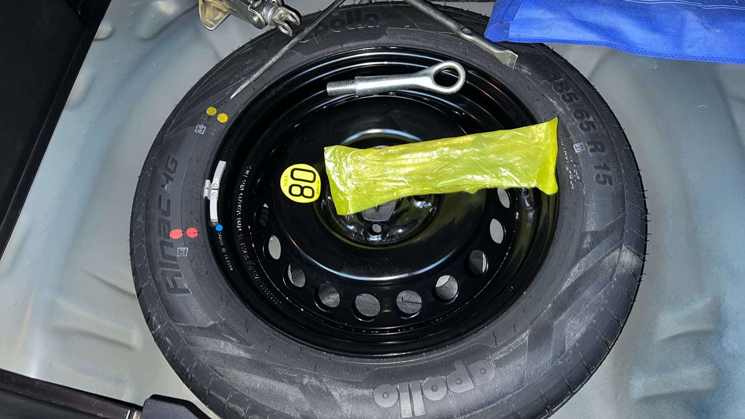 Used 2024 Maruti Suzuki Baleno Alpha AGS Petrol Automatic tyres SPARE TYRE VIEW