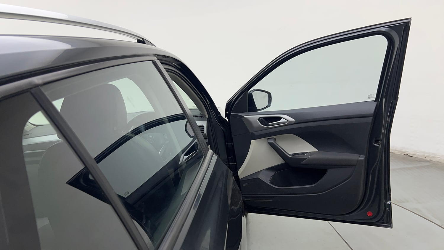 Used 2023 Volkswagen Taigun Highline 1.0 TSI MT Petrol Manual interior RIGHT FRONT DOOR OPEN VIEW