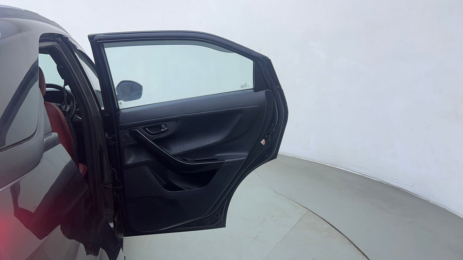 Used 2023 Tata Nexon XZA Plus LUXS Red Dark Edition Petrol Automatic interior RIGHT REAR DOOR OPEN VIEW