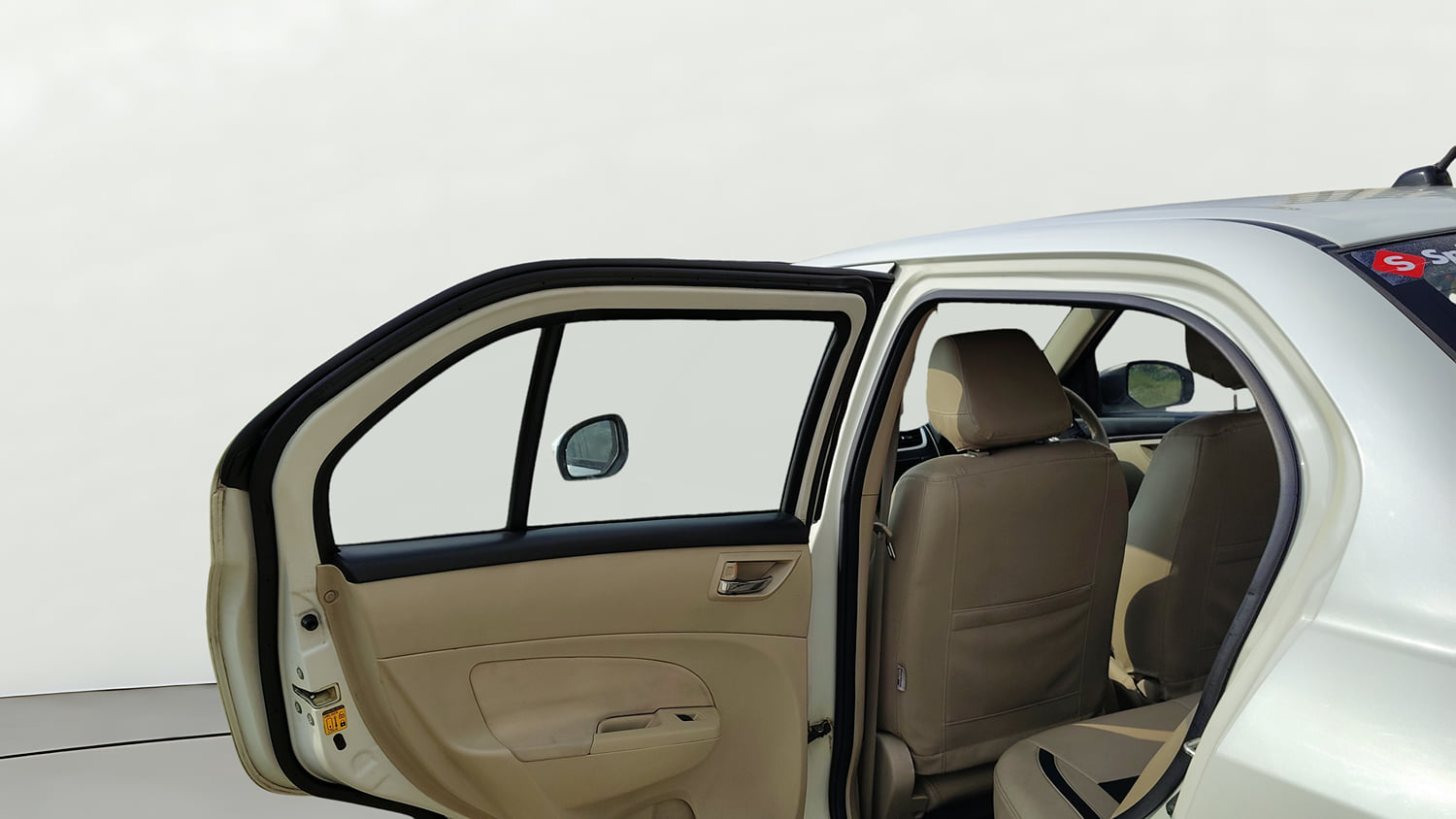 Used 2012 Maruti Suzuki Swift Dzire ZXI Petrol Manual interior LEFT REAR DOOR OPEN VIEW