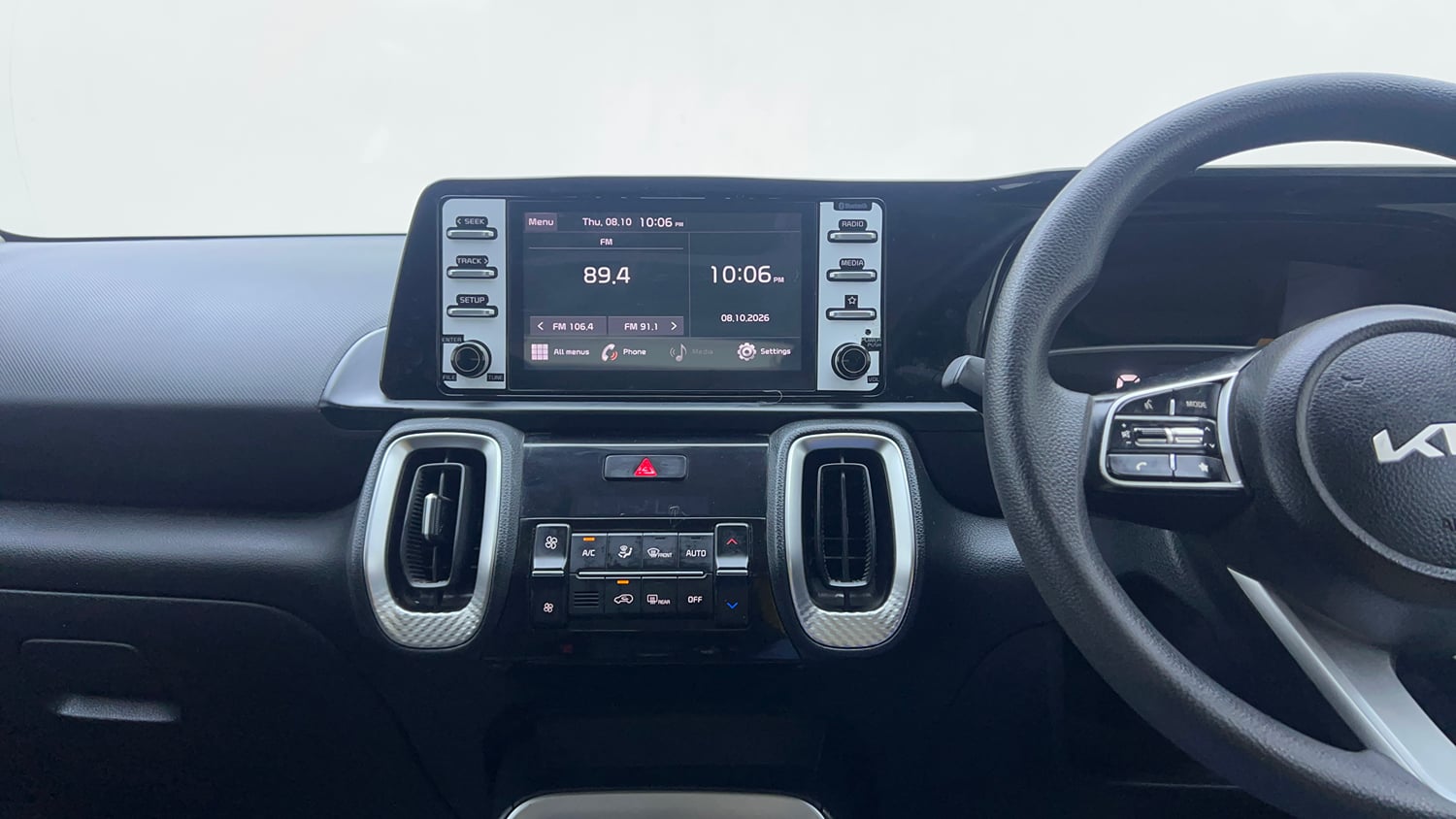 Used 2023 Kia Sonet HTK Plus 1.2 Petrol Manual interior MUSIC SYSTEM & AC CONTROL VIEW