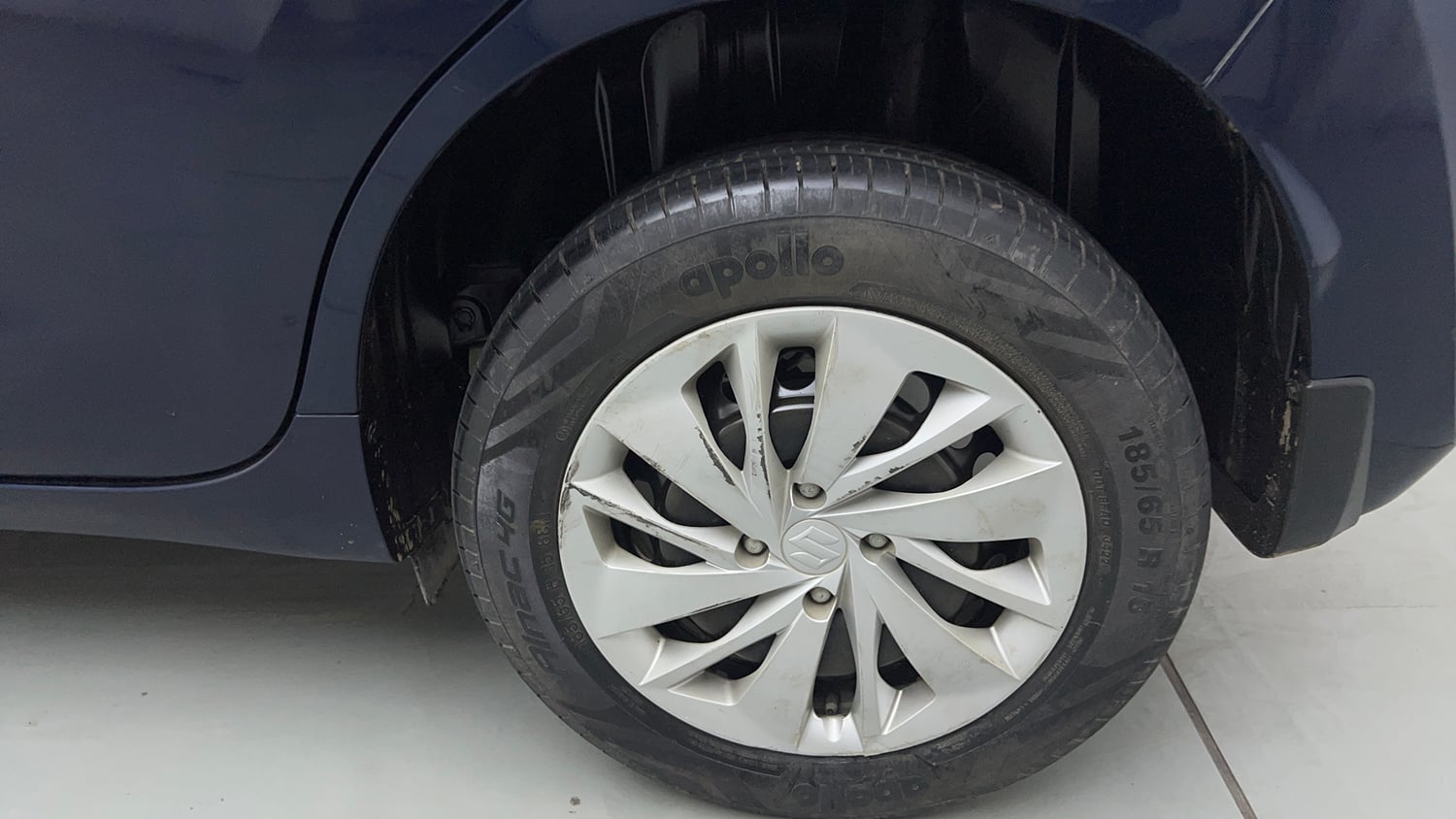 Used 2022 Maruti Suzuki Baleno Delta MT Petrol Manual tyres LEFT REAR TYRE RIM VIEW