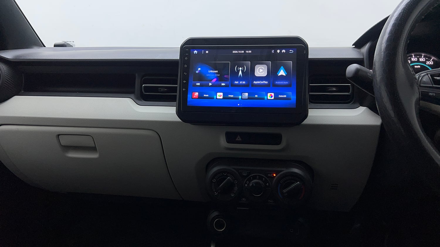 Used 2019 Maruti Suzuki Ignis Zeta 1.2 AMT Petrol Automatic interior MUSIC SYSTEM & AC CONTROL VIEW