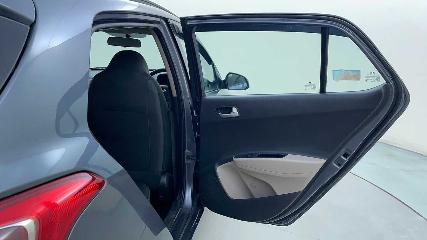 Used 2014 Hyundai Grand i10 Sportz 1.2 Kappa VTVT Petrol Manual interior RIGHT REAR DOOR OPEN VIEW