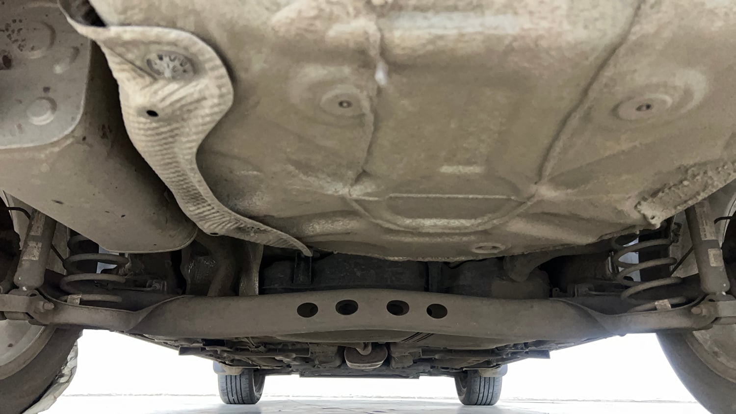 Used 2022 Skoda Slavia Ambition 1.0L TSI AT Petrol Automatic extra REAR UNDERBODY VIEW (TAKEN FROM REAR)