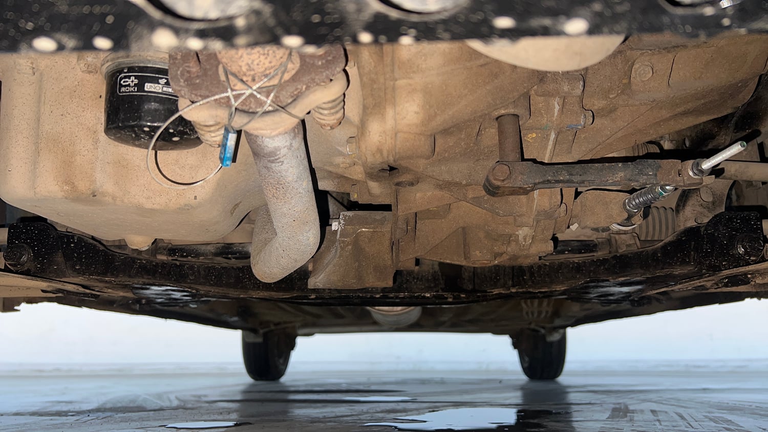 Used 2022 Maruti Suzuki Wagon R VXI 1.0 CNG Cng Manual extra FRONT LEFT UNDERBODY VIEW