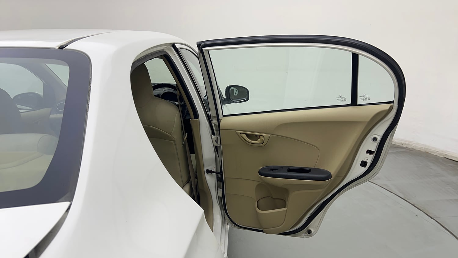 Used 2014 Honda Amaze 1.2 S i-VTEC Petrol Manual interior RIGHT REAR DOOR OPEN VIEW