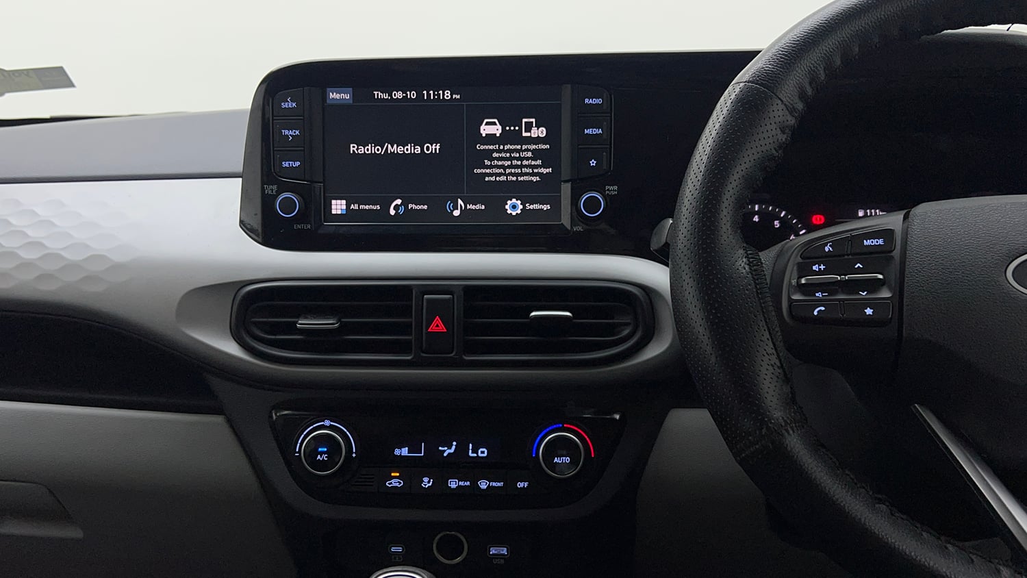 Used 2024 Hyundai Grand i10 Nios Sportz 1.2 Kappa VTVT Petrol Manual interior MUSIC SYSTEM & AC CONTROL VIEW