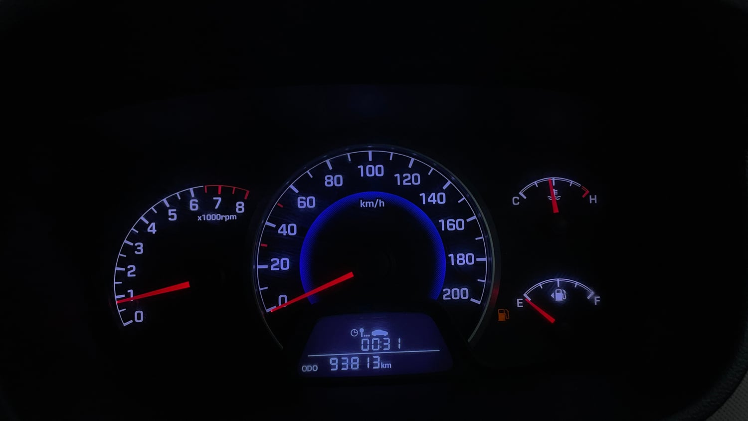 Used 2014 Hyundai Grand i10 Sportz 1.2 Kappa VTVT Petrol Manual interior CLUSTERMETER VIEW