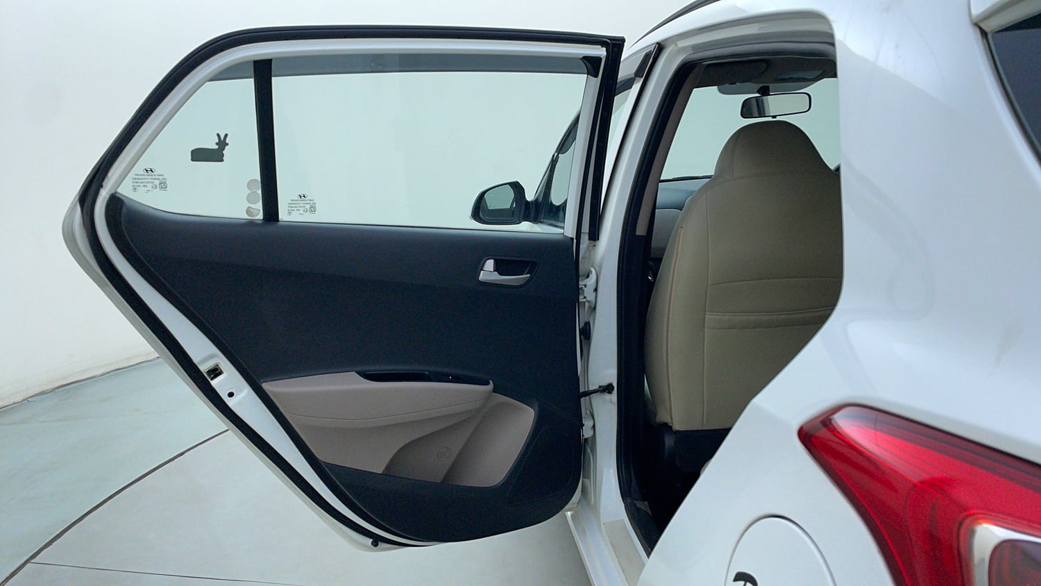 Used 2014 Hyundai Grand i10 Asta AT 1.2 Kappa VTVT Petrol Automatic interior LEFT REAR DOOR OPEN VIEW