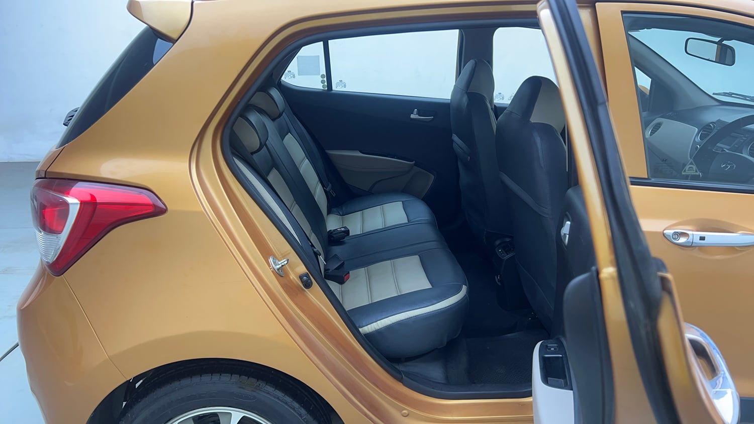 Used 2014 Hyundai Grand i10 Asta 1.2 Kappa VTVT Petrol Manual interior RIGHT SIDE REAR DOOR CABIN VIEW