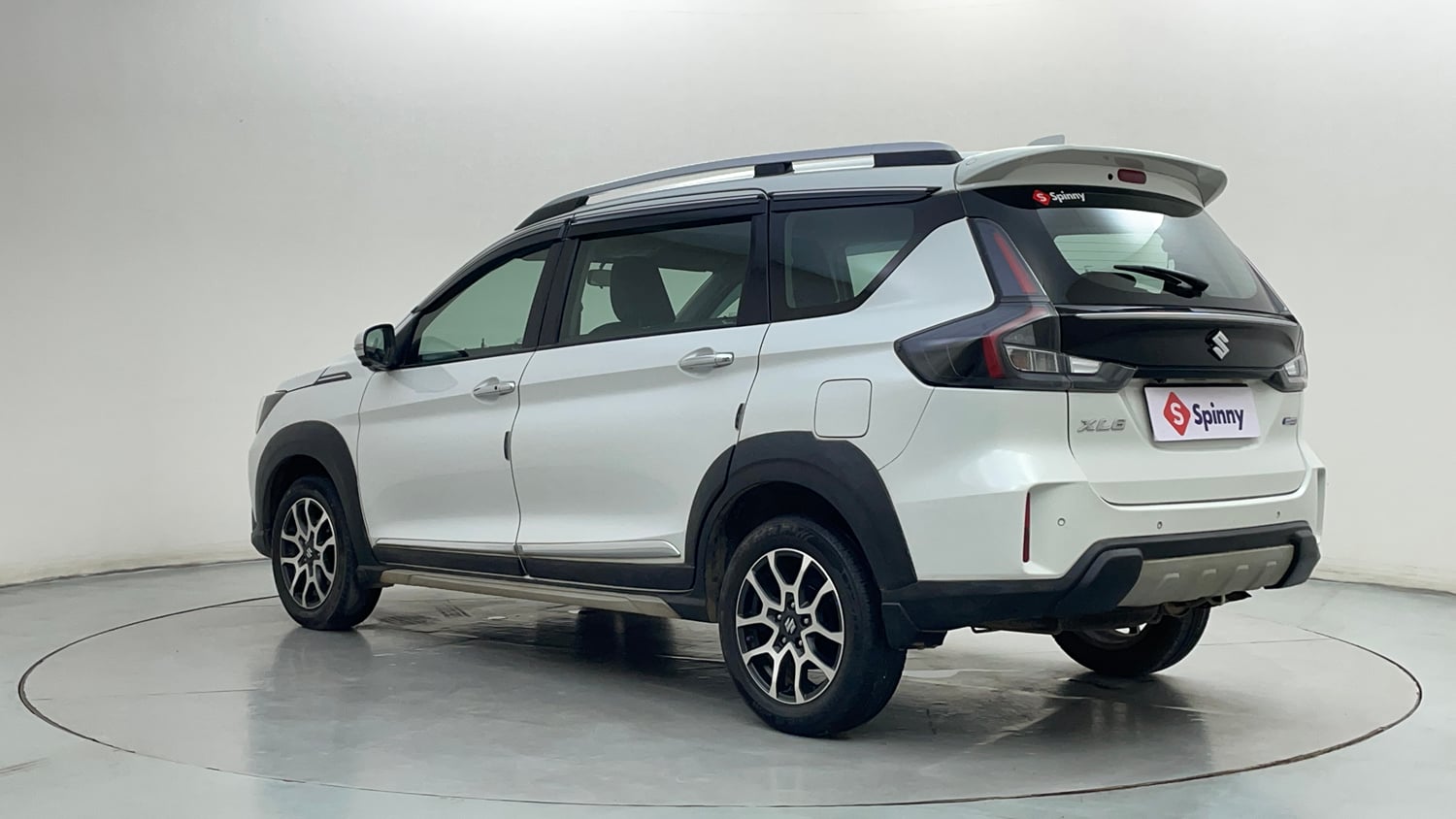 Used 2022 Maruti Suzuki XL6 Alpha Plus AT Petrol Petrol Automatic exterior LEFT REAR CORNER VIEW