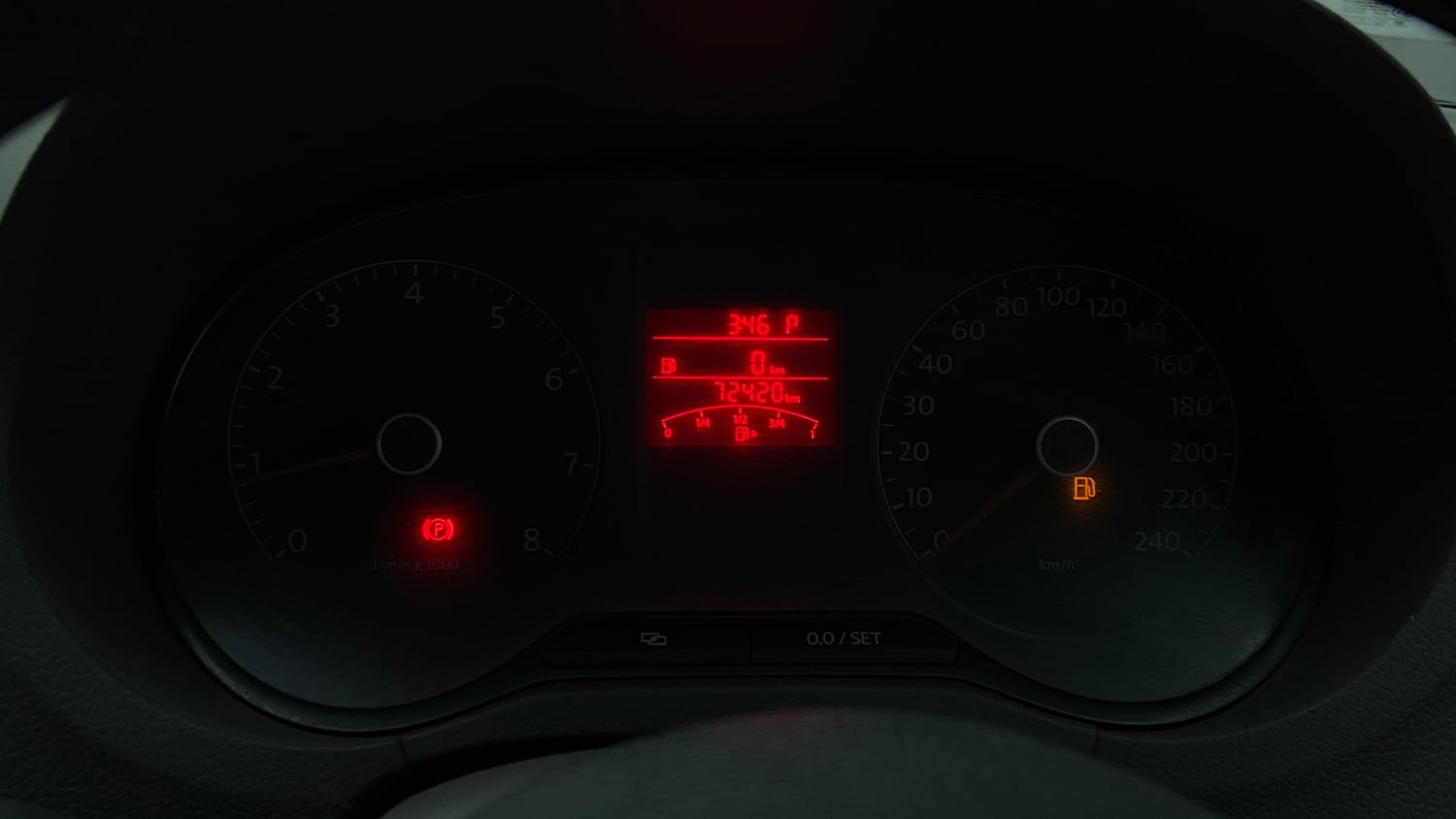 Used 2013 Volkswagen Vento Highline Petrol AT Petrol Automatic interior CLUSTERMETER VIEW