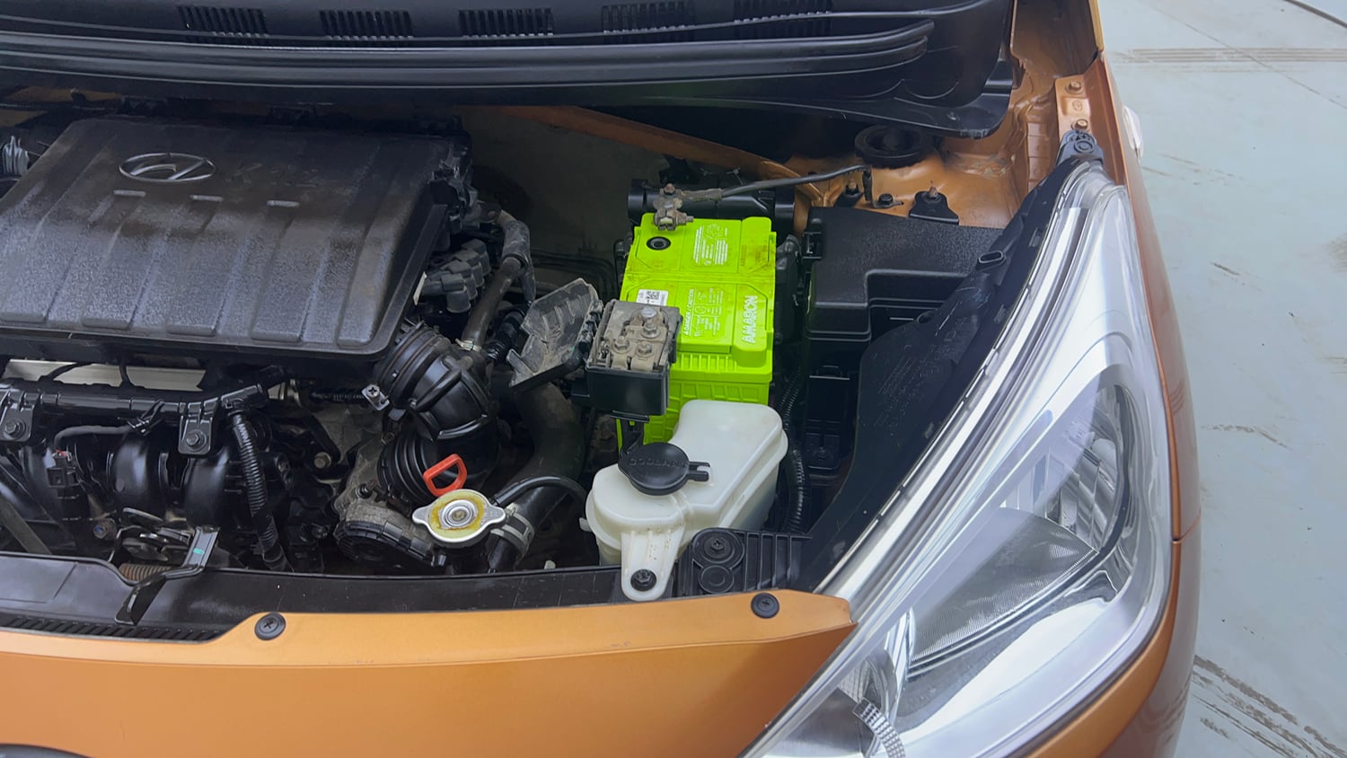 Used 2016 Hyundai Grand i10 Magna AT 1.2 Kappa VTVT Petrol Automatic engine ENGINE LEFT SIDE VIEW