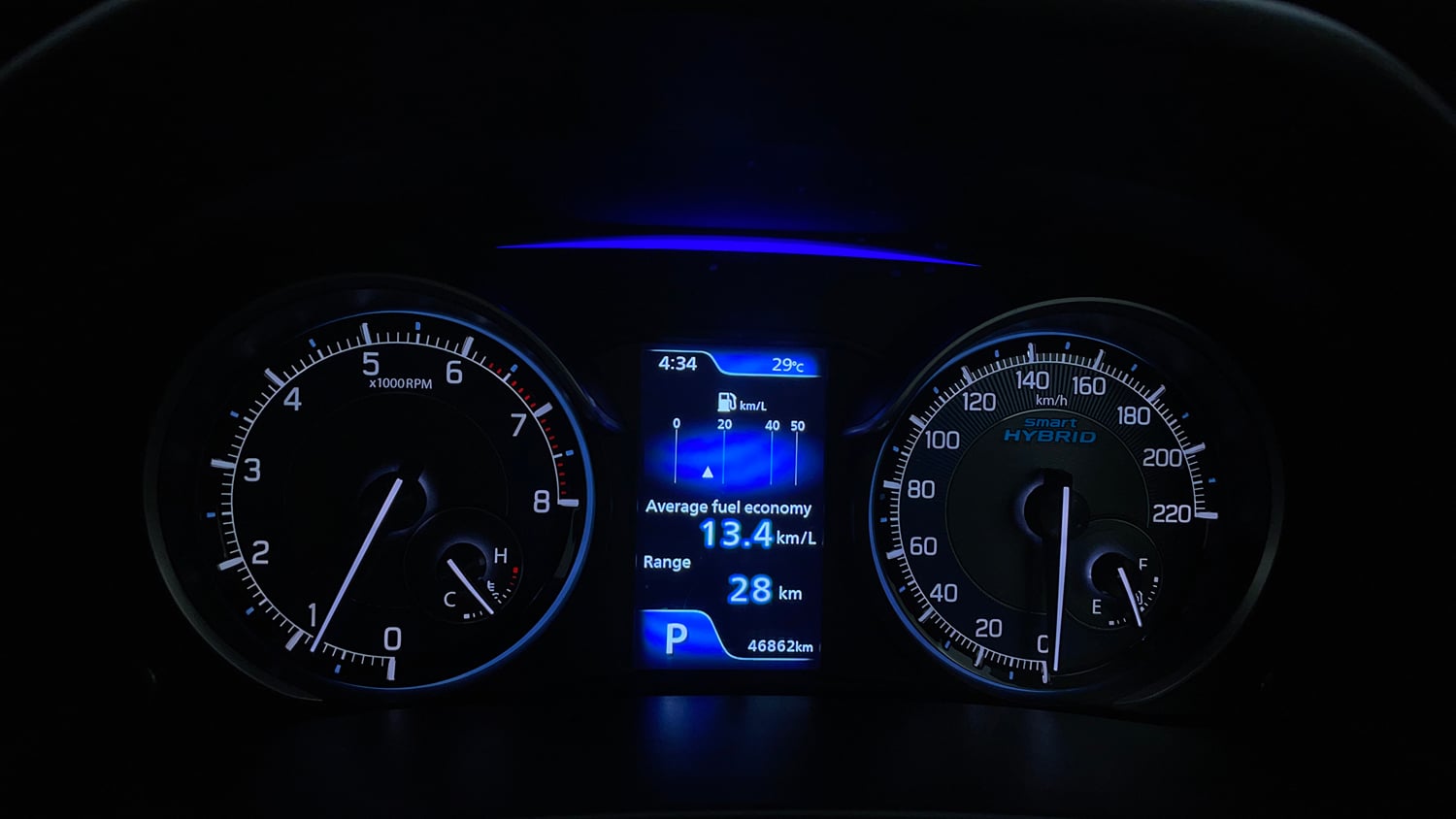 Used 2022 Maruti Suzuki XL6 Alpha Plus AT Petrol Petrol Automatic interior CLUSTERMETER VIEW