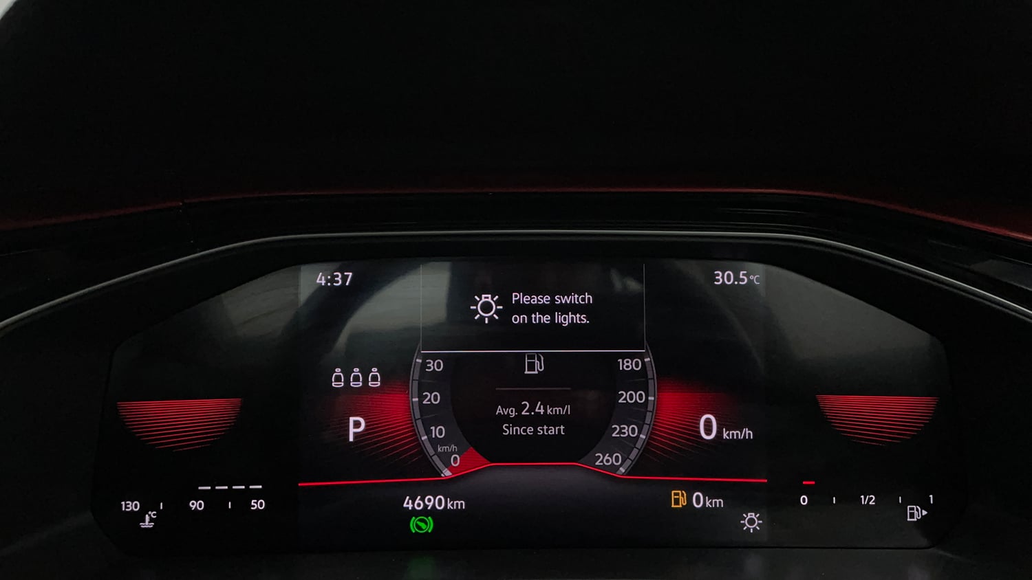 Used 2024 Volkswagen Virtus GT 1.5 TSI DSG Petrol Automatic interior CLUSTERMETER VIEW