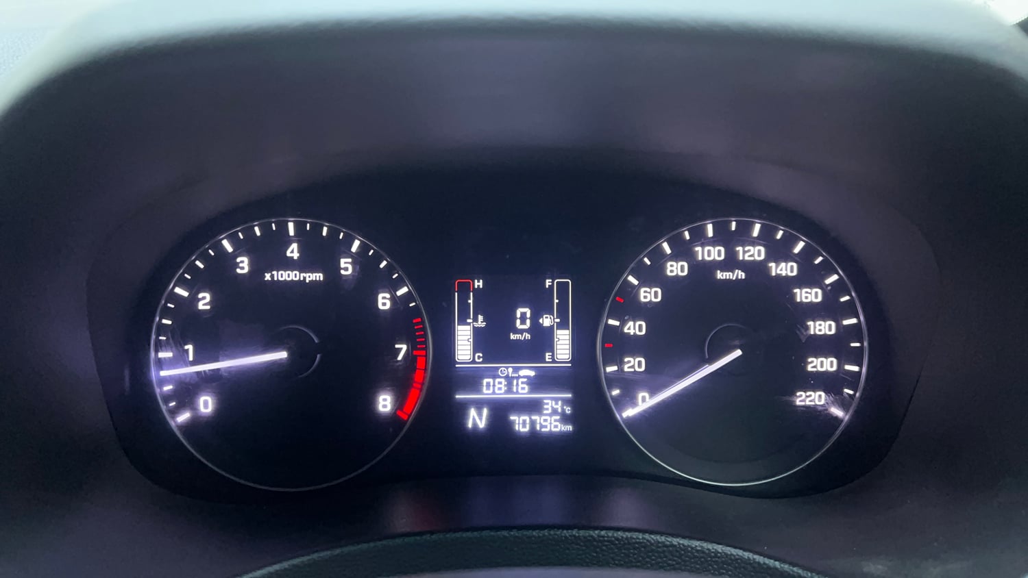 Used 2016 Hyundai Creta 1.6 SX Plus AT Petrol Petrol Automatic interior CLUSTERMETER VIEW