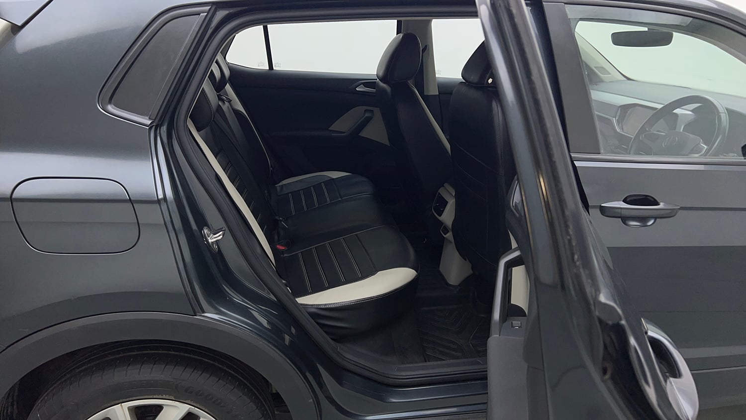 Used 2023 Volkswagen Taigun Highline 1.0 TSI MT Petrol Manual interior RIGHT SIDE REAR DOOR CABIN VIEW