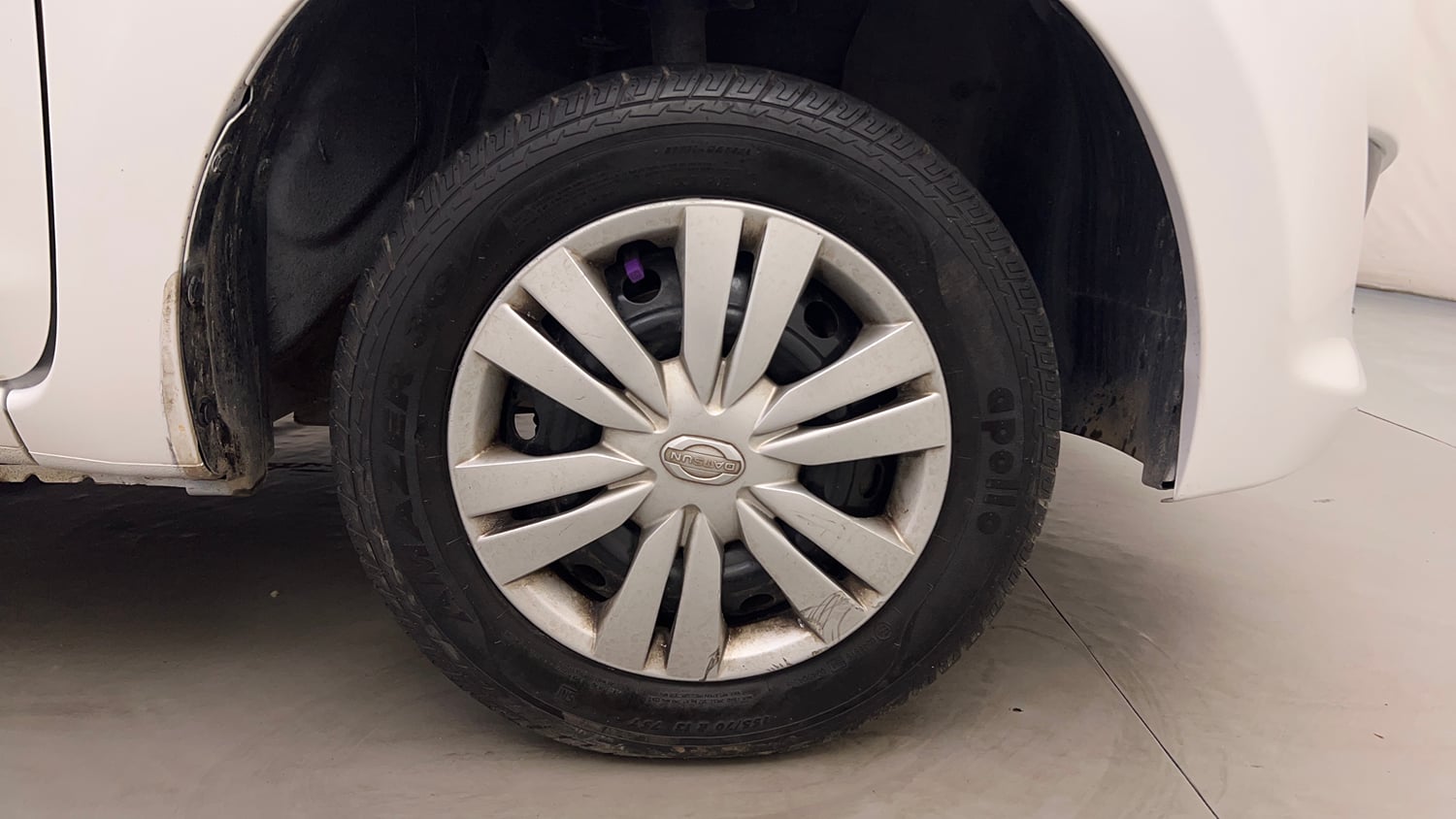 Used 2015 Datsun GO T Petrol Manual tyres RIGHT FRONT TYRE RIM VIEW