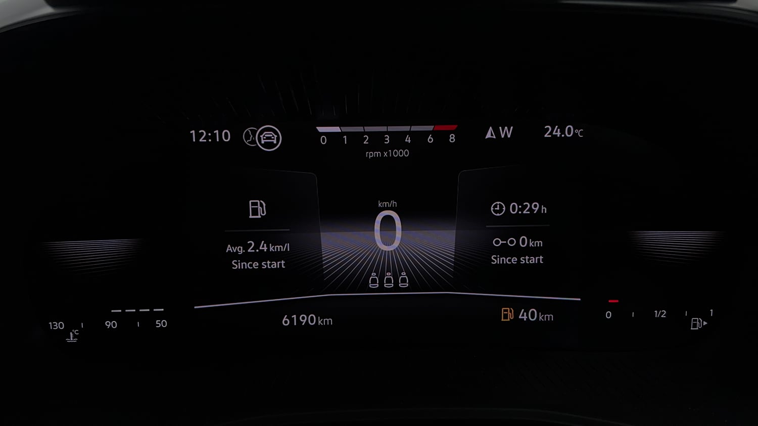 Used 2026 Skoda Kylaq Prestige+ 1.0 TSI MT Petrol Manual interior CLUSTERMETER VIEW