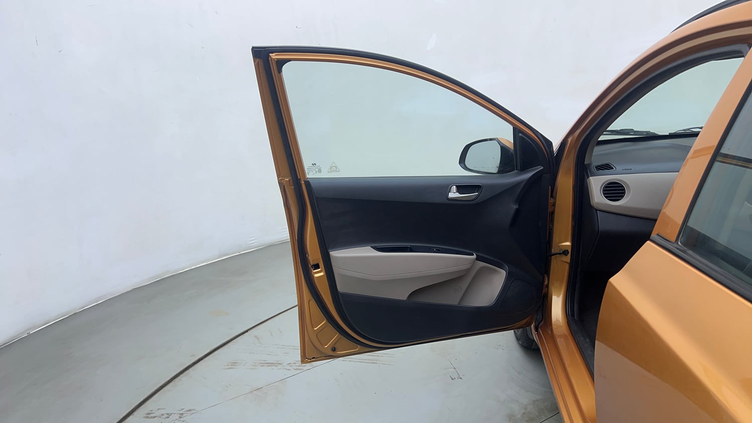 Used 2014 Hyundai Grand i10 Asta 1.2 Kappa VTVT Petrol Manual interior LEFT FRONT DOOR OPEN VIEW