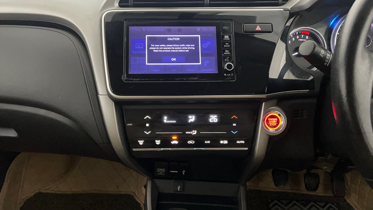 Used 2018 Honda City VX Petrol Petrol Manual interior MUSIC SYSTEM & AC CONTROL VIEW