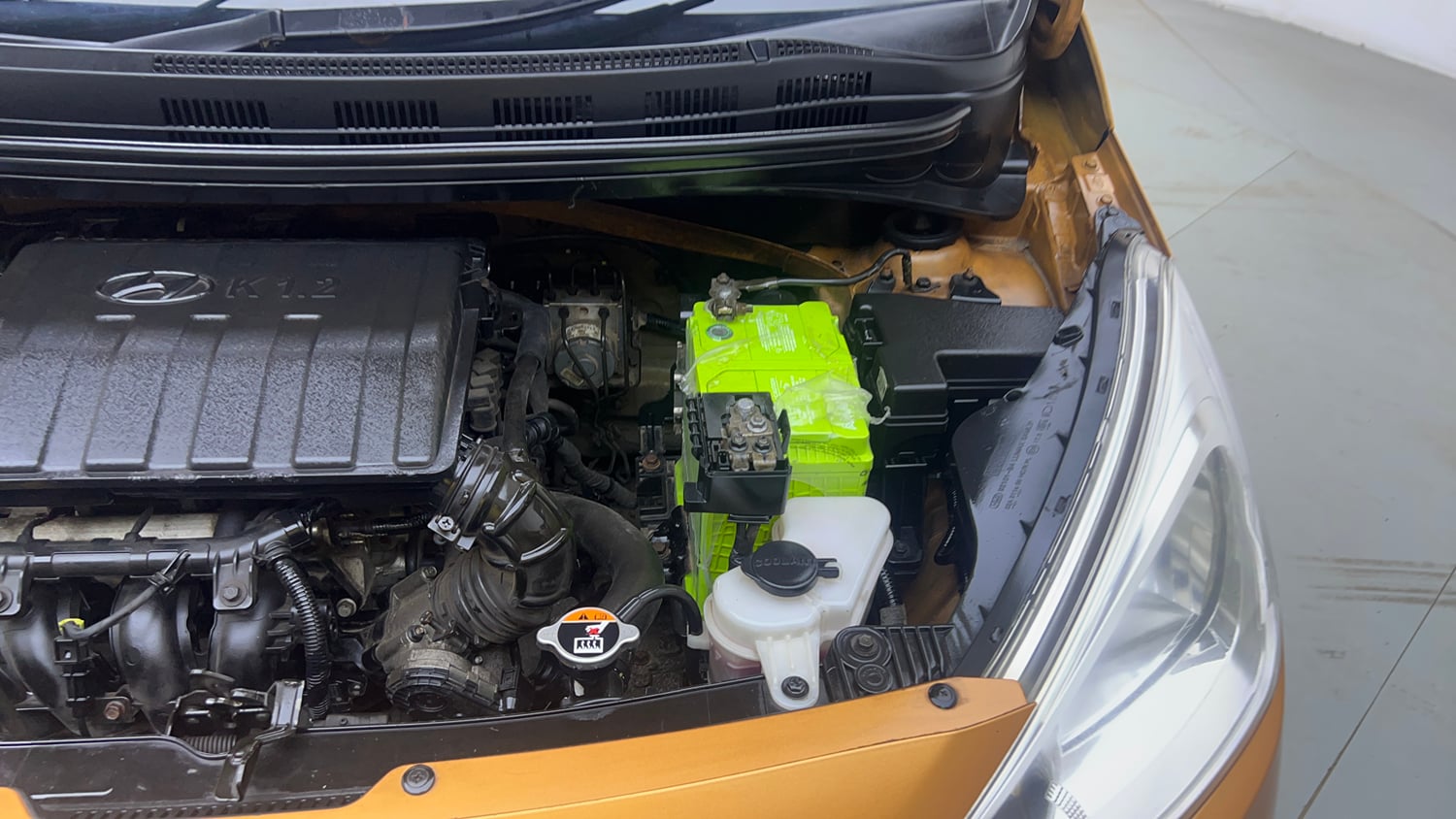 Used 2014 Hyundai Grand i10 Asta 1.2 Kappa VTVT Petrol Manual engine ENGINE LEFT SIDE VIEW