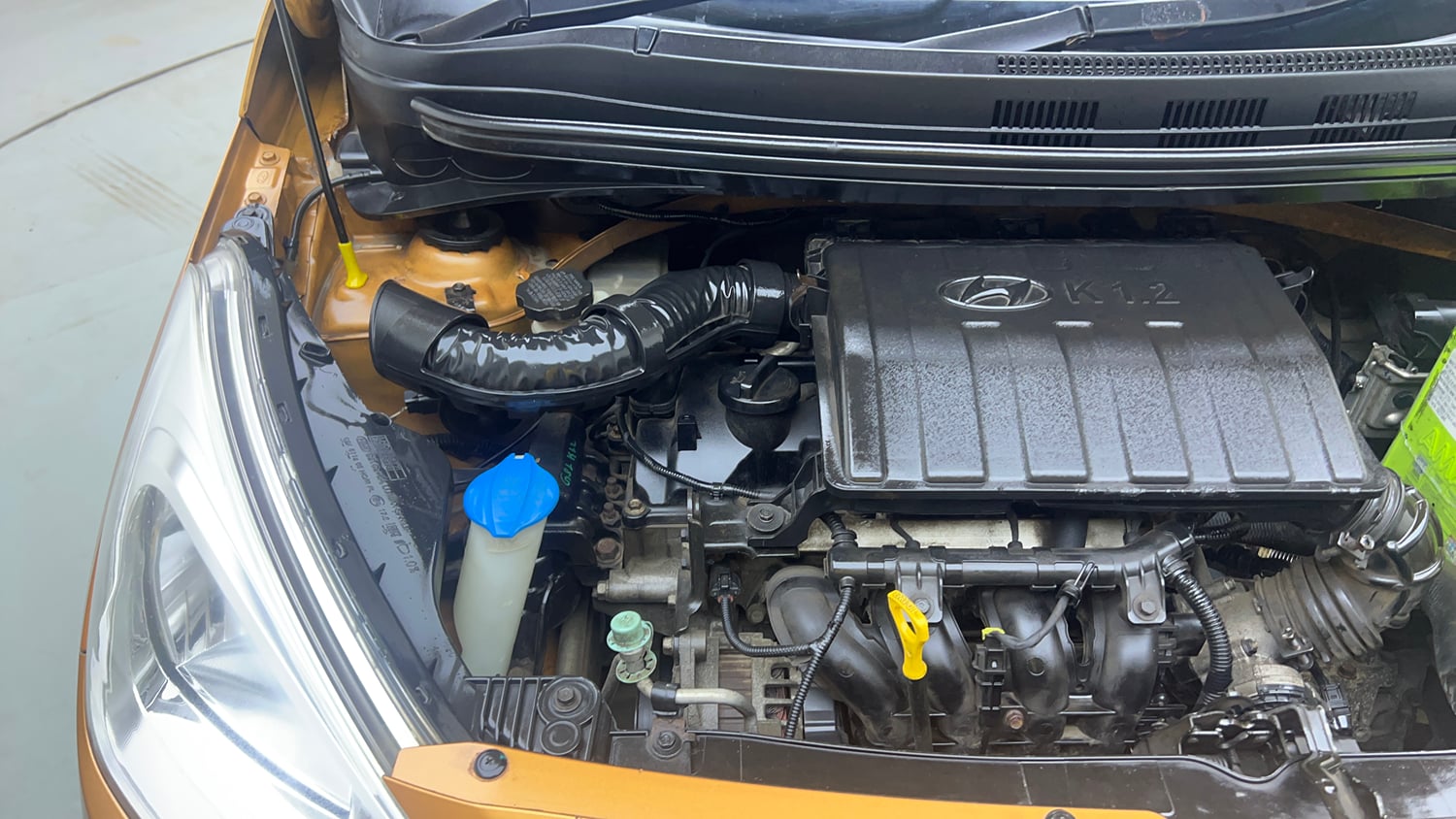 Used 2014 Hyundai Grand i10 Asta 1.2 Kappa VTVT Petrol Manual engine ENGINE RIGHT SIDE VIEW