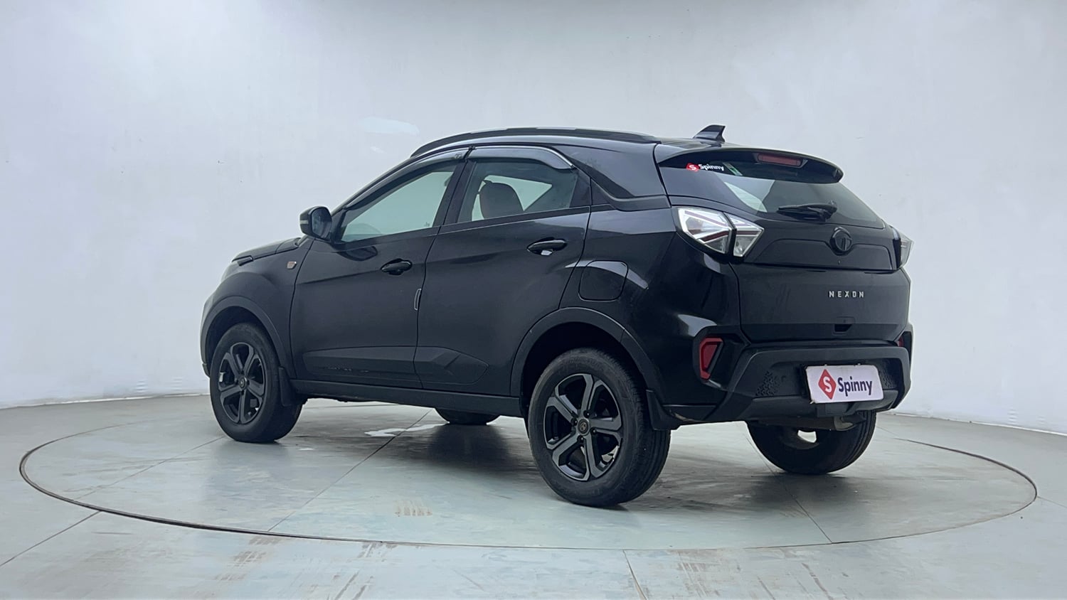 Used 2023 Tata Nexon XZA Plus LUXS Red Dark Edition Petrol Automatic exterior LEFT REAR CORNER VIEW