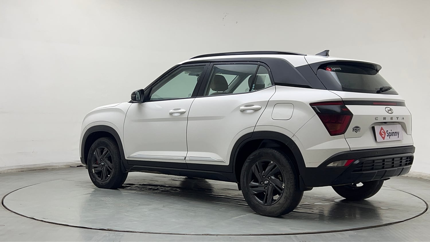 Used 2023 Hyundai Creta S Plus 1.5 Petrol Knight Petrol Manual exterior LEFT REAR CORNER VIEW