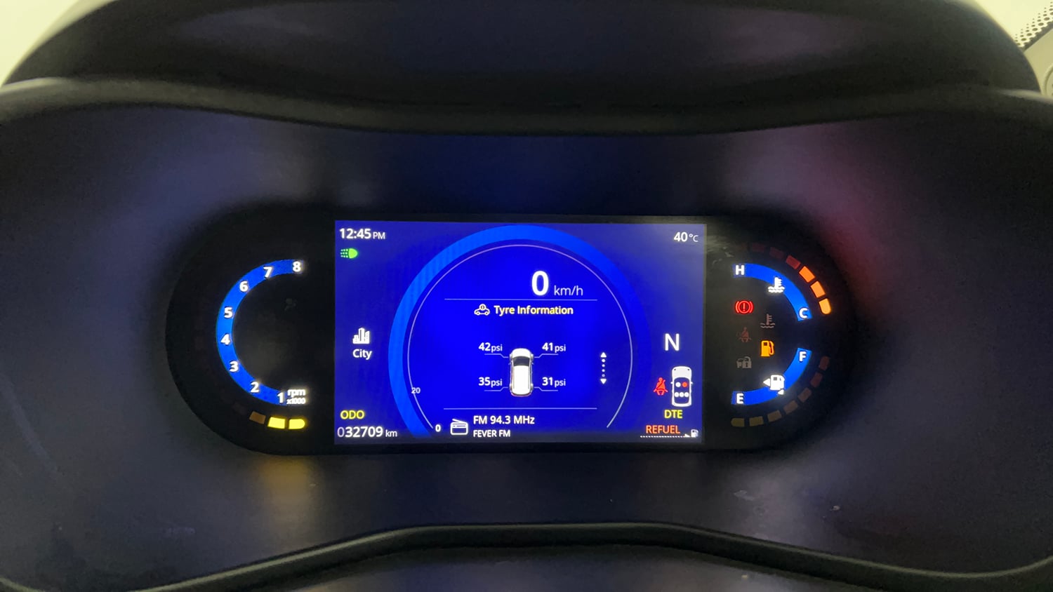Used 2024 Tata Nexon Creative Plus S 1.2 Revotron Petrol 6AMT Petrol Automatic interior CLUSTERMETER VIEW