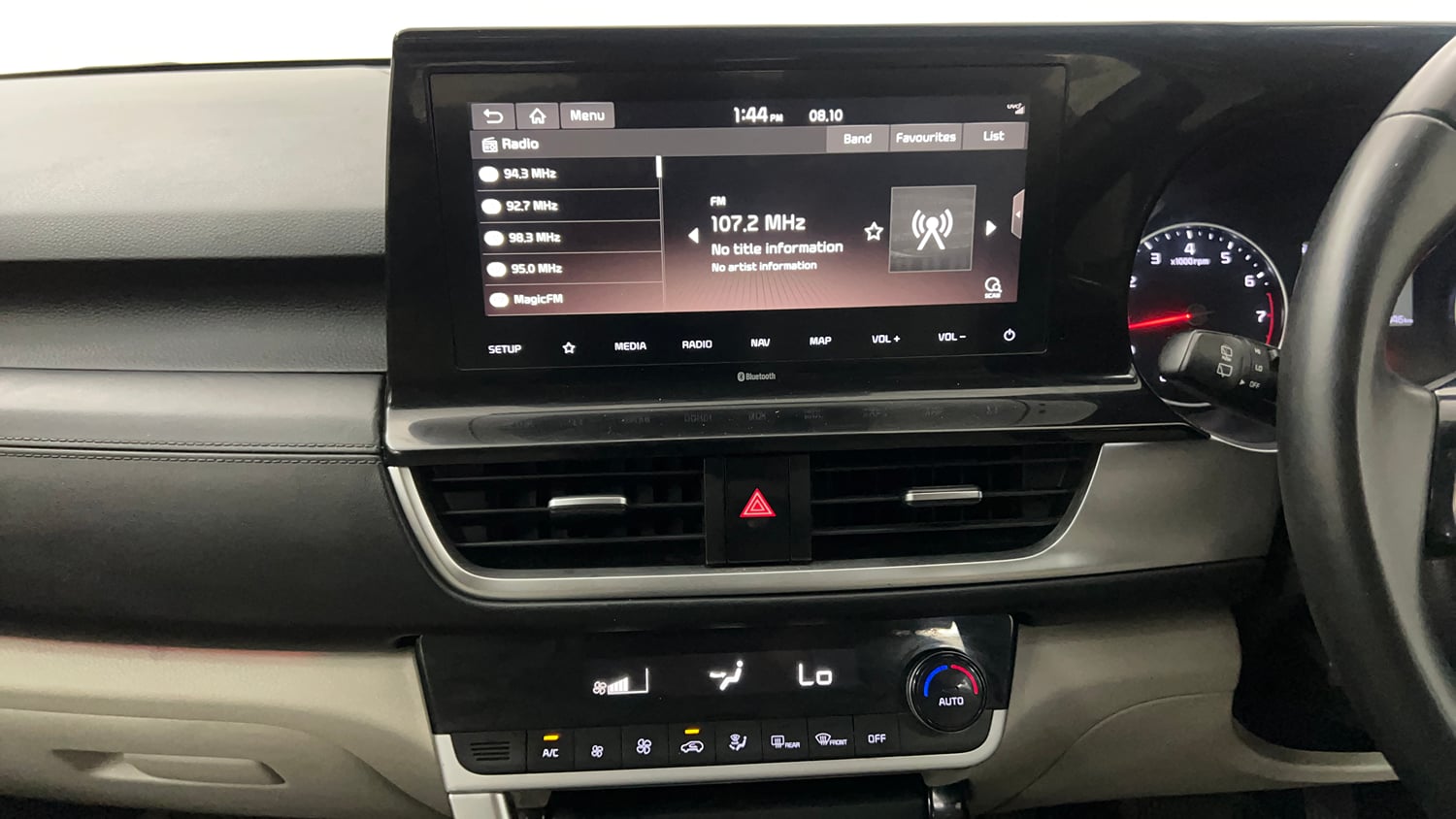 Used 2021 kia Seltos HTX IVT 1.5 Petrol Automatic interior MUSIC SYSTEM & AC CONTROL VIEW