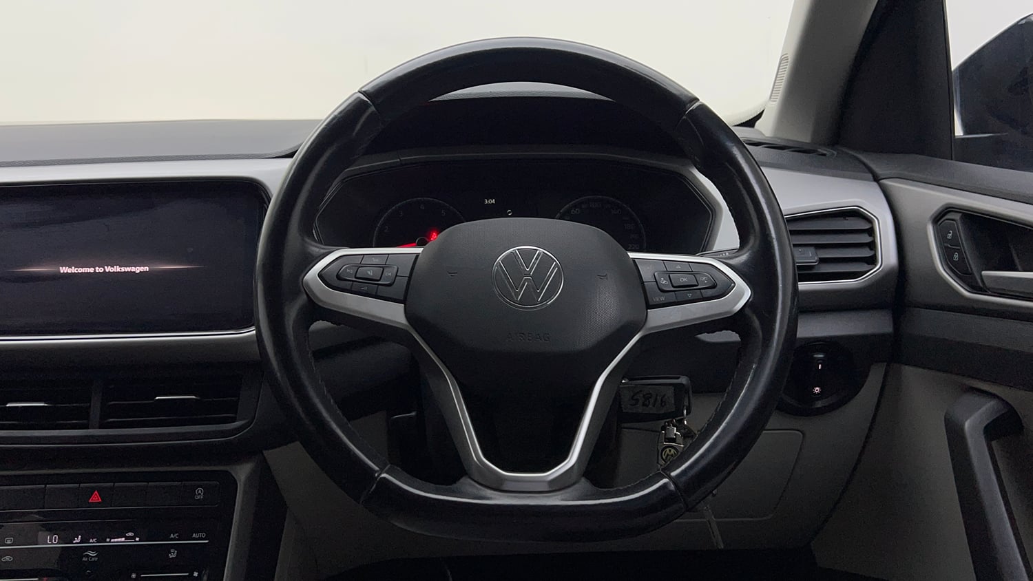 Used 2023 Volkswagen Taigun Highline 1.0 TSI MT Petrol Manual interior STEERING VIEW
