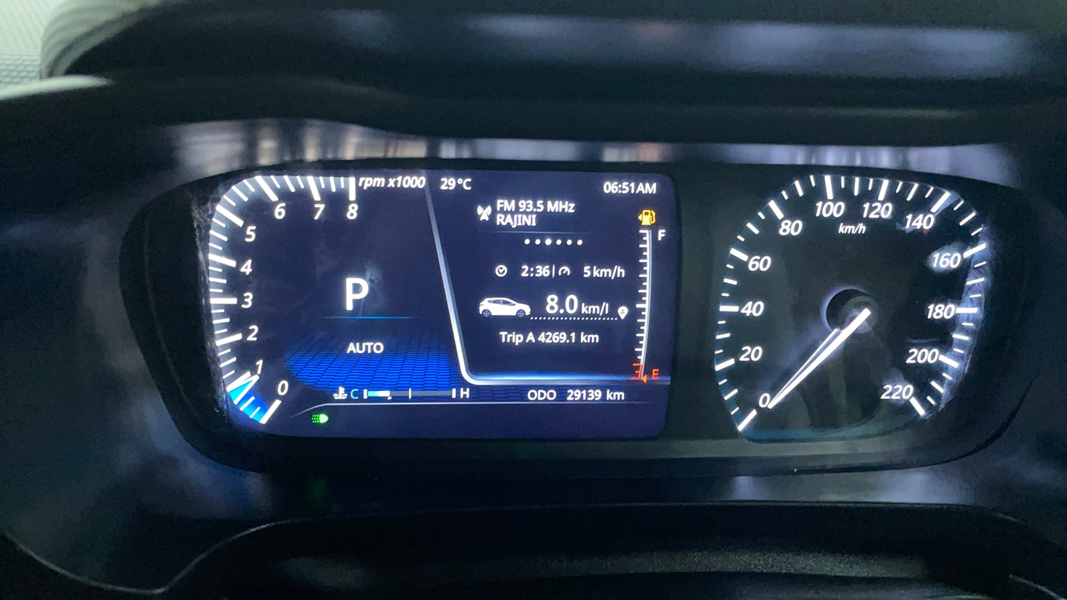 Used 2022 Tata Altroz XZA Petrol Petrol Automatic interior CLUSTERMETER VIEW