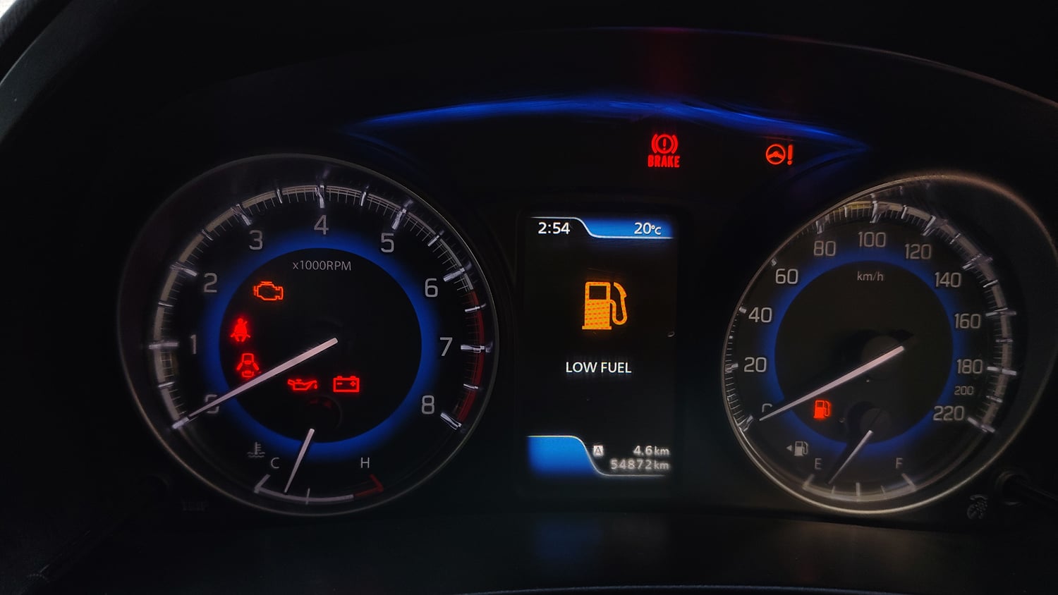 Used 2017 Maruti Suzuki Baleno Zeta 1.2 Petrol Manual interior CLUSTERMETER VIEW