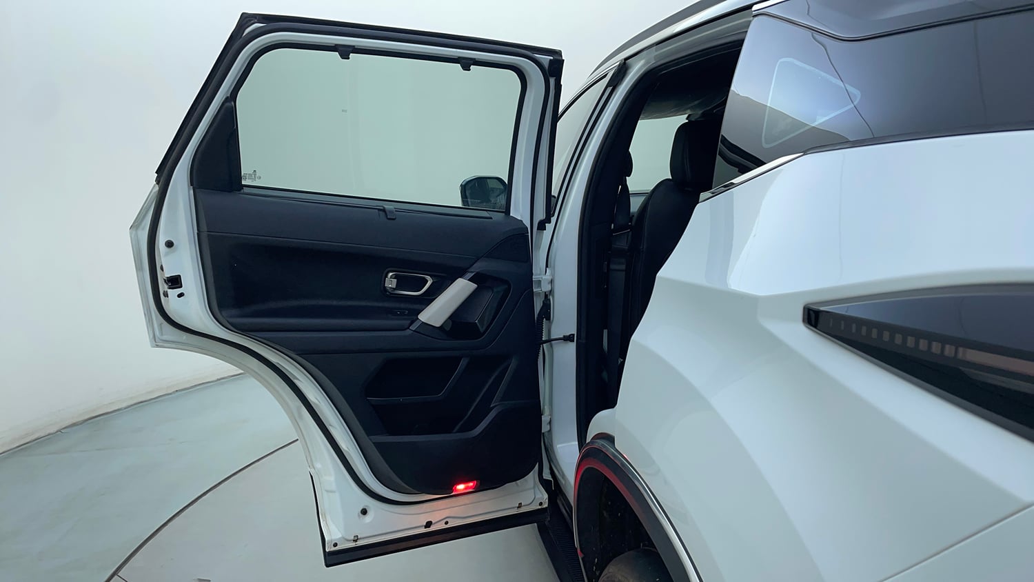 Used 2026 Tata Harrier EV Fearless + 75 Electric Automatic interior LEFT REAR DOOR OPEN VIEW