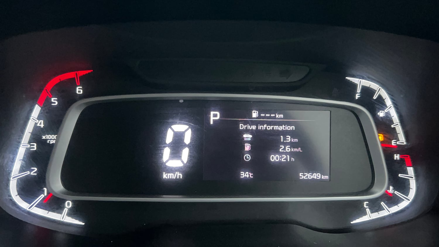 Used 2021 Kia Sonet GTX Plus 1.5 AT Diesel Automatic interior CLUSTERMETER VIEW
