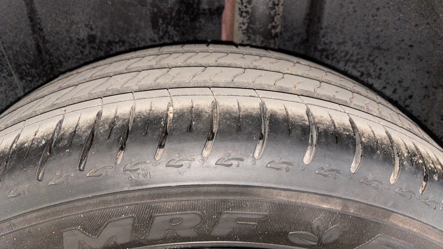 Used 2024 Volkswagen Virtus GT 1.5 TSI DSG Petrol Automatic tyres LEFT REAR TYRE TREAD VIEW