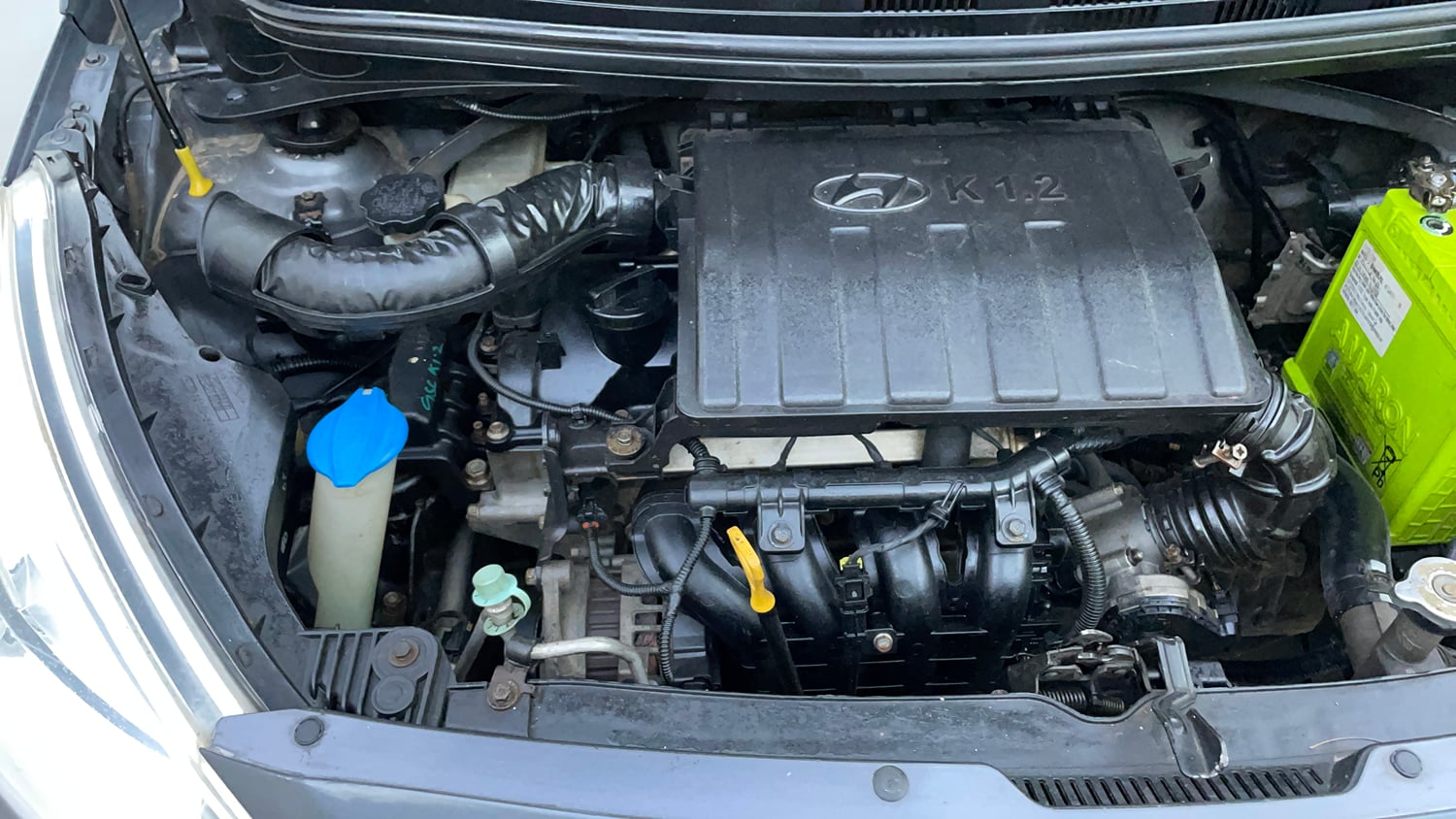 Used 2014 Hyundai Grand i10 Sportz 1.2 Kappa VTVT Petrol Manual engine ENGINE RIGHT SIDE VIEW
