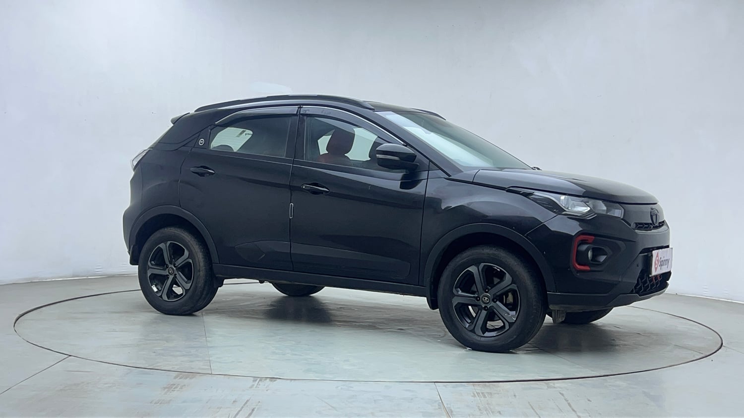 Used 2023 Tata Nexon XZA Plus LUXS Red Dark Edition Petrol Automatic exterior RIGHT FRONT CORNER VIEW
