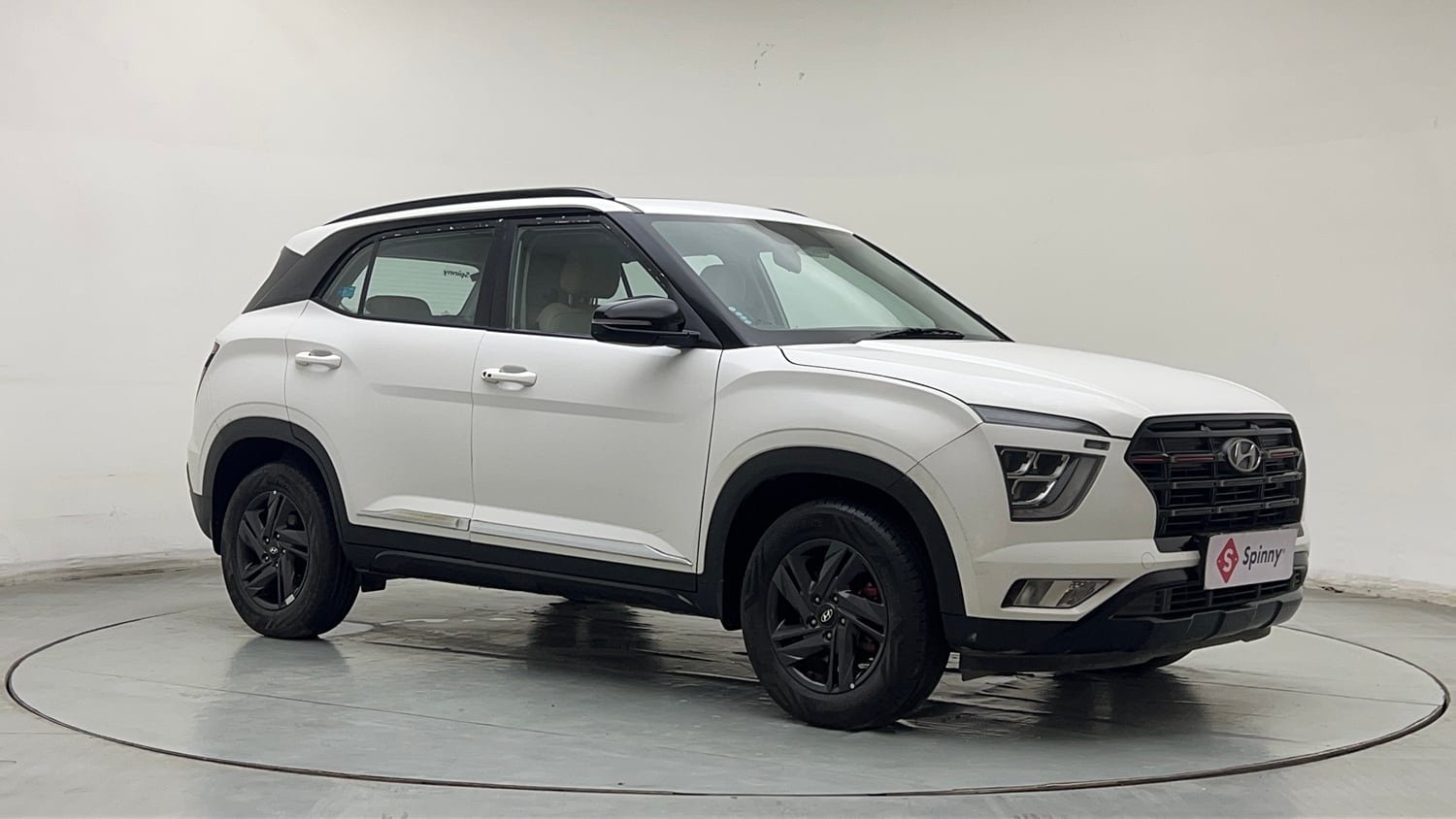 Used 2023 Hyundai Creta S Plus 1.5 Petrol Knight Petrol Manual exterior RIGHT FRONT CORNER VIEW