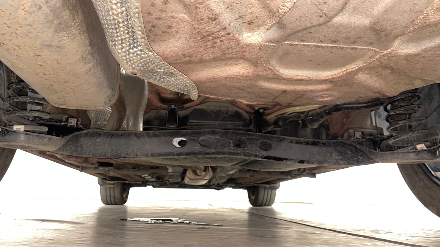 Used 2024 Volkswagen Virtus GT 1.5 TSI DSG Petrol Automatic extra REAR UNDERBODY VIEW (TAKEN FROM REAR)