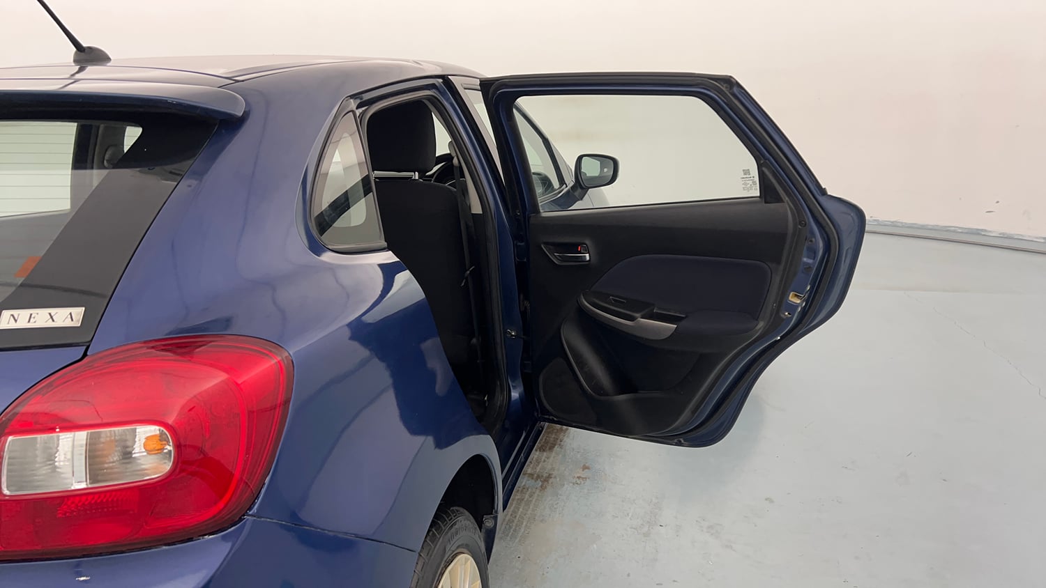 Used 2019 Maruti Suzuki Baleno Delta Petrol Manual interior RIGHT REAR DOOR OPEN VIEW